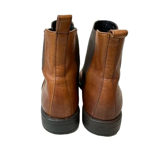 Vagabond Amina Leather Chelsea Boot in Cognac Size 41 EU 11 US