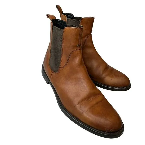 Vagabond Amina Leather Chelsea Boot in Cognac Size 41 EU 11 US