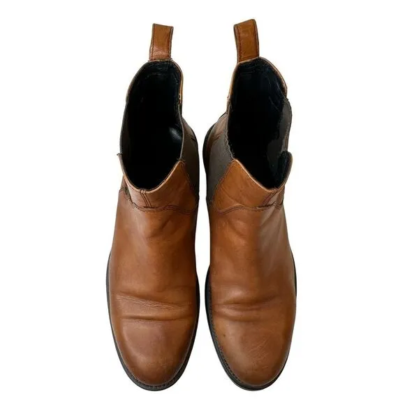 Vagabond Amina Leather Chelsea Boot in Cognac Size 41 EU 11 US