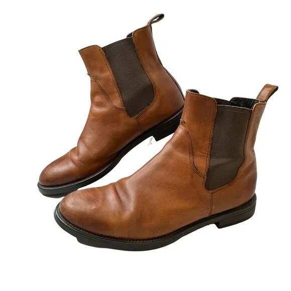 Vagabond Amina Leather Chelsea Boot in Cognac Size 41 EU 11 US