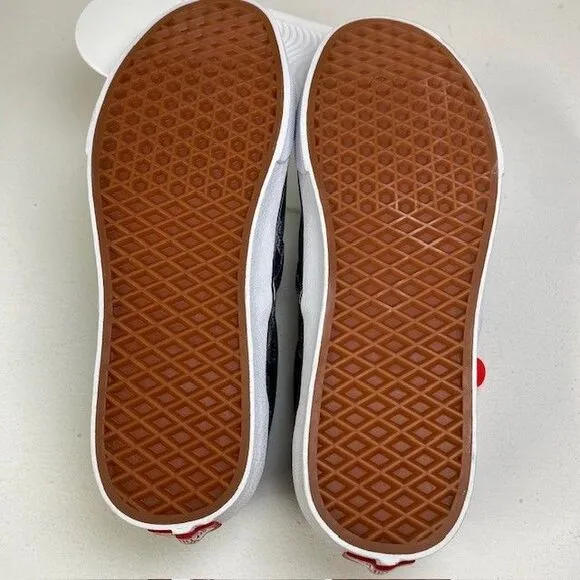 Vans Classic Slip-On Wireframe Skull Print Navy Canvas Sneakers US Men's 10‎