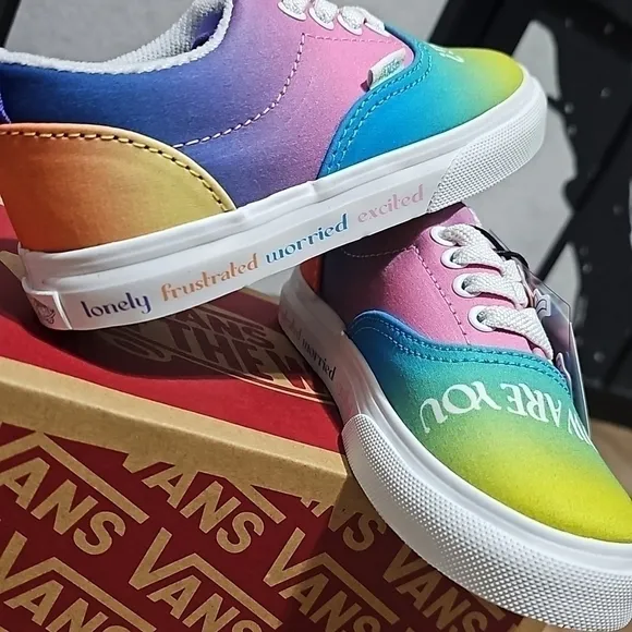 Vans Colorful Era Elastic Lace Shoes Size 6T