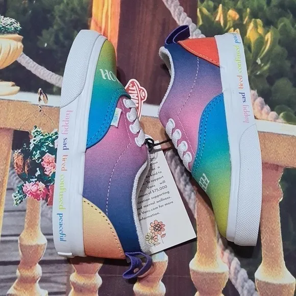 Vans Colorful Era Elastic Lace Shoes Size 6T