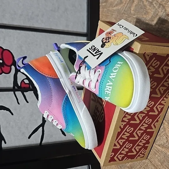 Vans Colorful Era Elastic Lace Shoes Size 6T