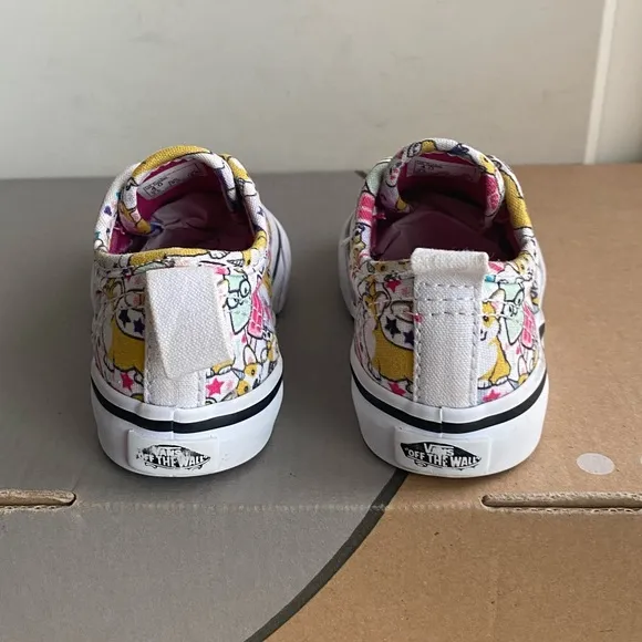 Vans Corgi dog Multicolor Toddler Sneakers- SZ 4 C