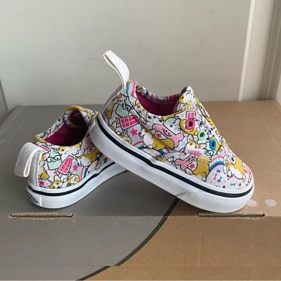 Vans Corgi dog Multicolor Toddler Sneakers- SZ 4 C