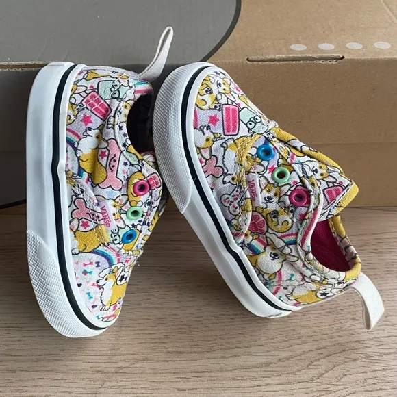 Vans Corgi dog Multicolor Toddler Sneakers- SZ 4 C