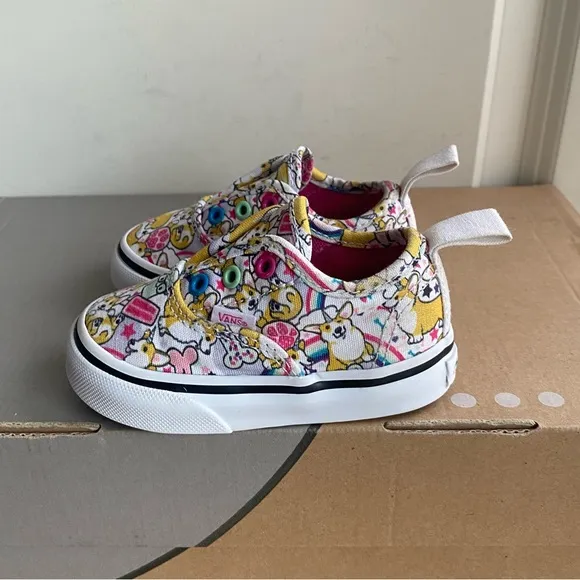 Vans Corgi dog Multicolor Toddler Sneakers- SZ 4 C