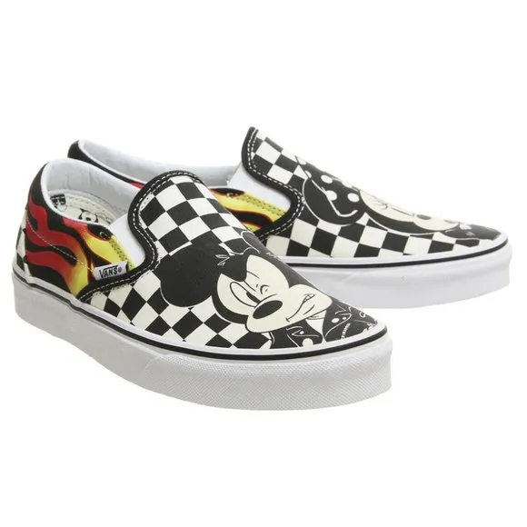 Vans Kids Youth x Disney Mickey &amp; Minnie Mouse Classic Slip-On Shoes