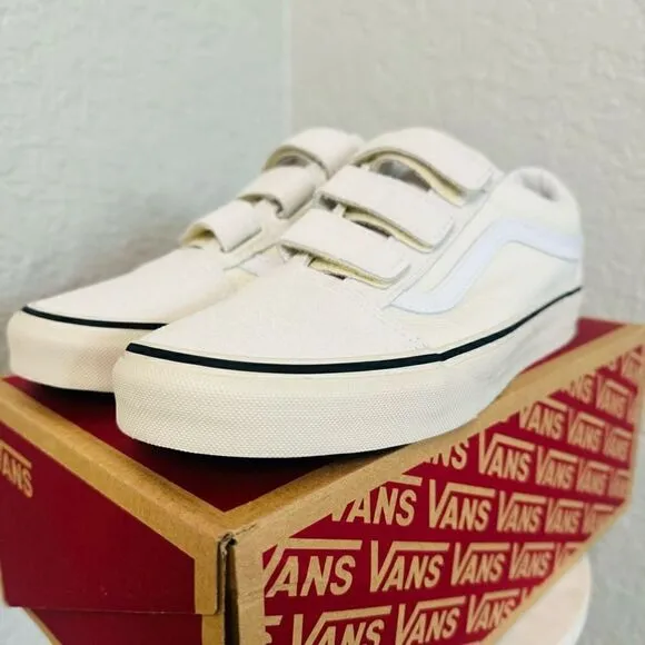 VANS Old Skool V Pro Sneaker (Women), Size 8.5, Beige/Marshmallow, Classic NWT
