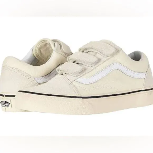 VANS Old Skool V Pro Sneaker (Women), Size 8.5, Beige/Marshmallow, Classic NWT