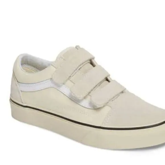 VANS Old Skool V Pro Sneaker (Women), Size 8.5, Beige/Marshmallow, Classic NWT
