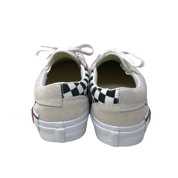 VANS Slip On Cream Check Sneakers Canvas Suede Shoes Skate Men Custom ALSU01255