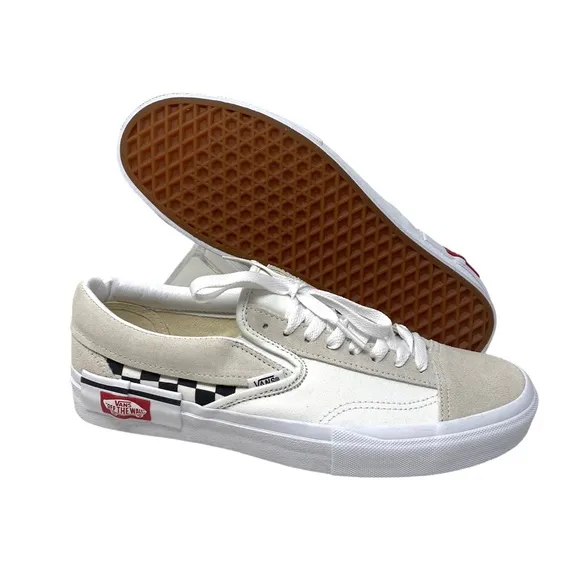 VANS Slip On Cream Check Sneakers Canvas Suede Shoes Skate Men Custom ALSU01255