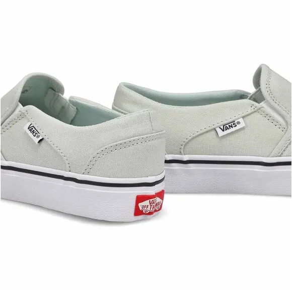 Vans Women's Asher Slip-On Sneaker - Pale Aqua, Size 7