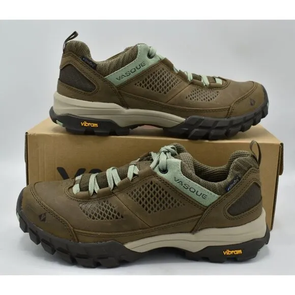 Vasque Women Size 9.5 Talus AT Low UltraDry Waterproof Bungee Brown Hiking Shoes