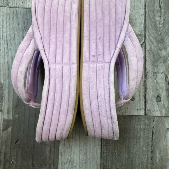 Veronica Beard Lavender Purple Geno Platform Thong Flip Flop Sandals Size 7 READ