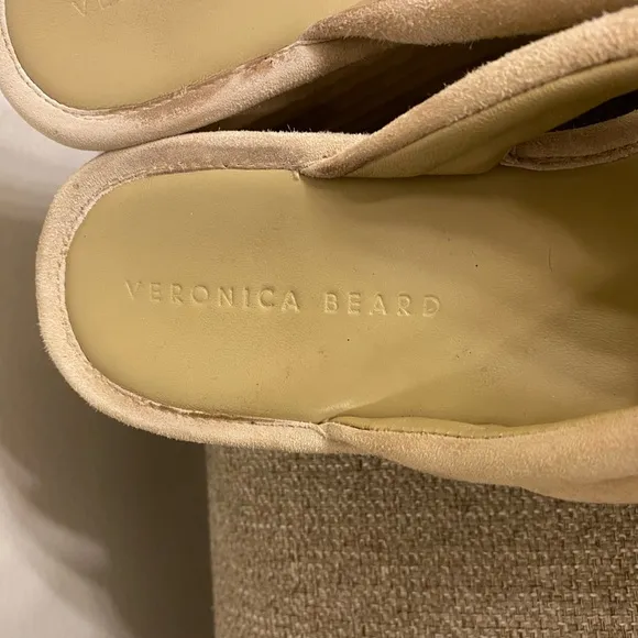 Veronica Beard Sandals Geno Sand Suede Platforms