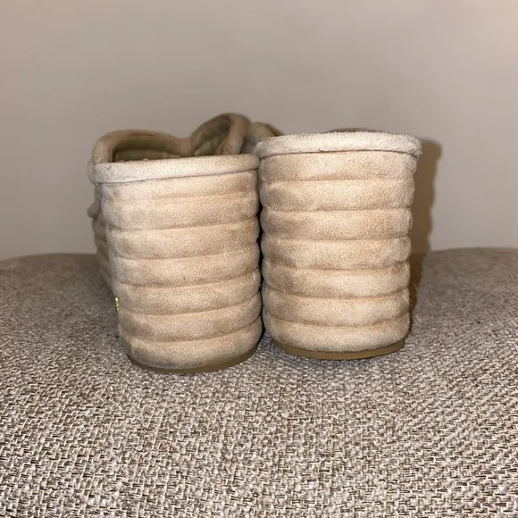 Veronica Beard Sandals Geno Sand Suede Platforms
