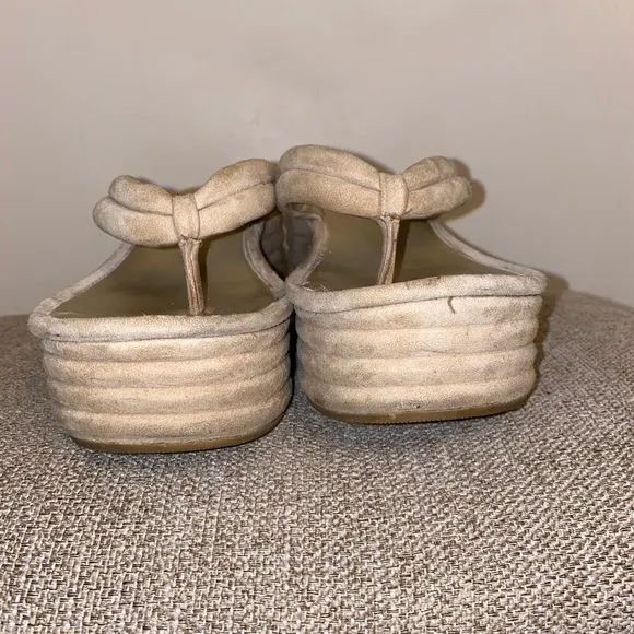 Veronica Beard Sandals Geno Sand Suede Platforms