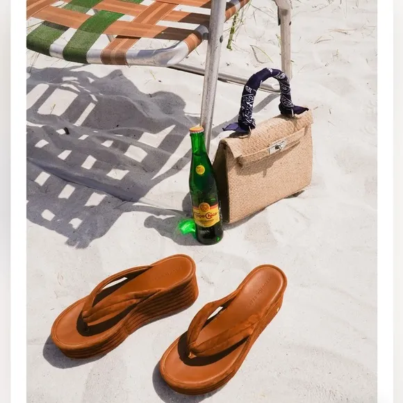 Veronica Beard Sandals Geno Sand Suede Platforms