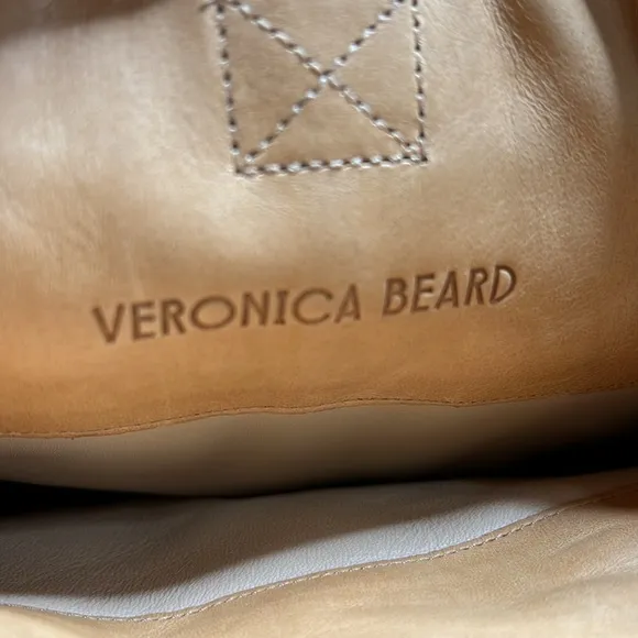 Veronica Beard Vesper knee high tan leather boots