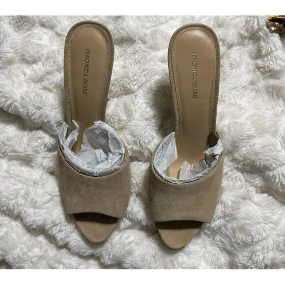 Veronica Beard Women's Mila Sculpted Wedge Slide Sandals