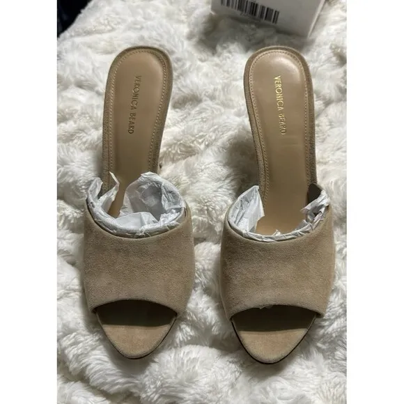 Veronica Beard Women's Mila Sculpted Wedge Slide Sandals