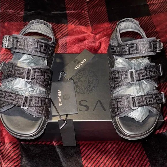 Versace Black Sandals