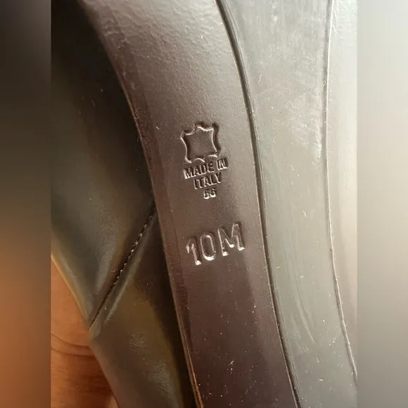 Via Spiga Almond Toe Bootie, Brown Leather, 4&quot; Heel, Sz 10 M Made In Italy
