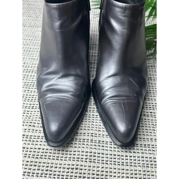 via spiga made in italy ankle metallic gray boots size 9.5M