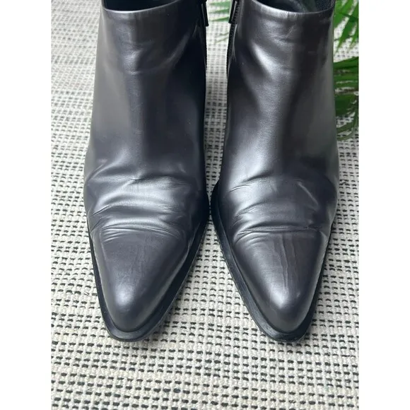 via spiga made in italy ankle metallic gray boots size 9.5M
