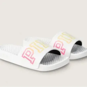 VICTORIAS SECRET PINK SINGLE STRAP SLIDE SANDALS SLIPPER FLIP FLOT SIZE S