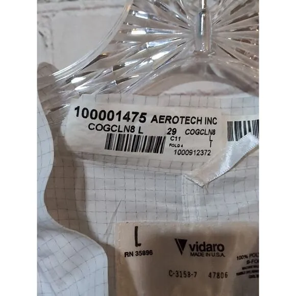 Vidaro Aerotech Alliance Food Lab Coveralls And Over boots Polyester Size Large
