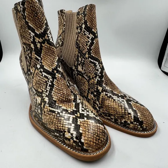 Vince Camuto Jentilly Ankle Boots, Snake Print, Women's 8 M