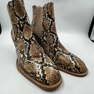 Vince Camuto Jentilly Ankle Boots, Snake Print, Women's 8 M
