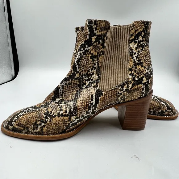 Vince Camuto Jentilly Ankle Boots, Snake Print, Women's 8 M