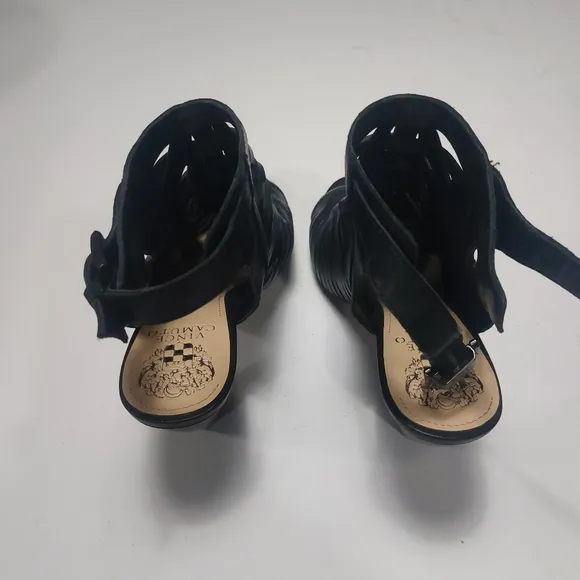 Vince Camuto Ladies Black Leather Sandals Size 9M