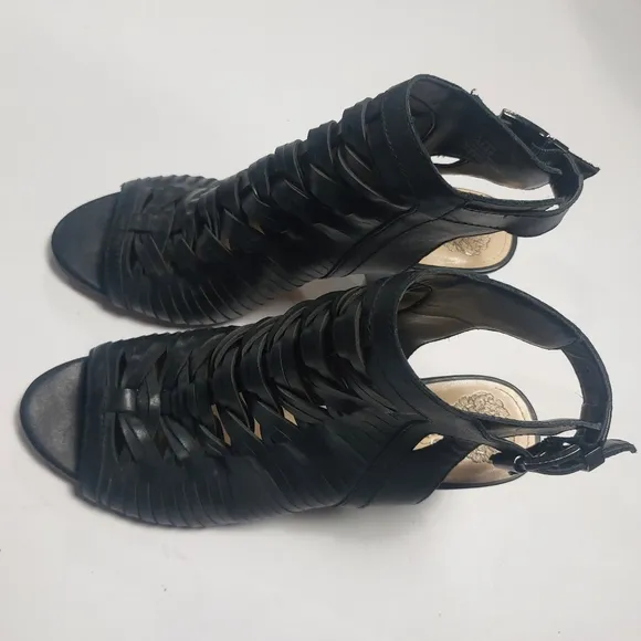 Vince Camuto Ladies Black Leather Sandals Size 9M