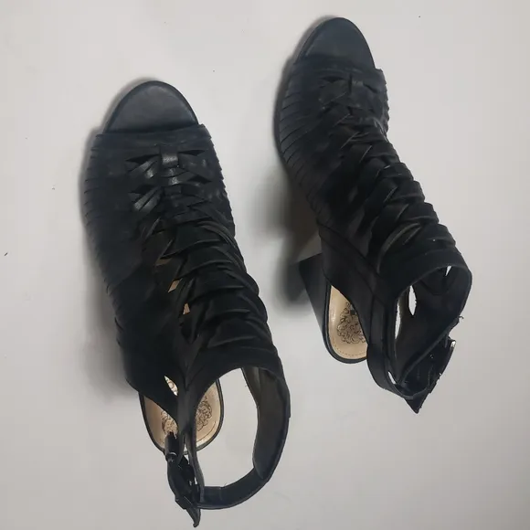 Vince Camuto Ladies Black Leather Sandals Size 9M