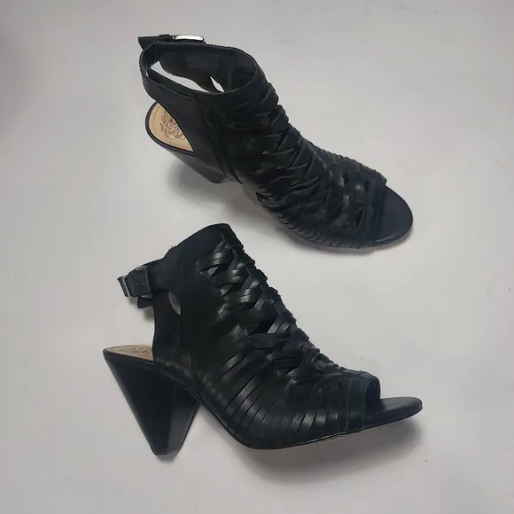 Vince Camuto Ladies Black Leather Sandals Size 9M