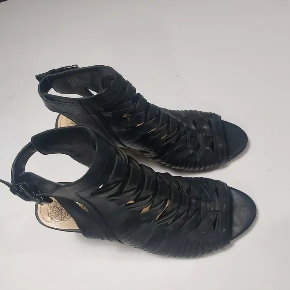 Vince Camuto Ladies Black Leather Sandals Size 9M
