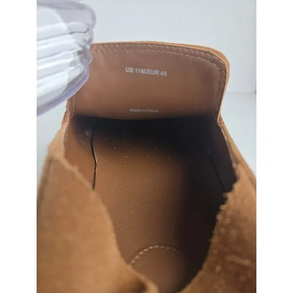 Vince Men's Tan Size 11 Easton Suede Leathers Slip On Casual Loafer Shoes