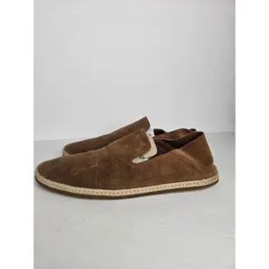 Vince Men's Tan Size 11 Easton Suede Leathers Slip On Casual Loafer Shoes
