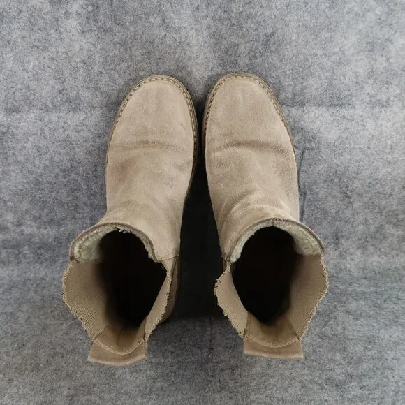 Vince Shoes Womens 5.5 Boots Cody Suede Chelsea Pull On Crepe Sole Casual Brown