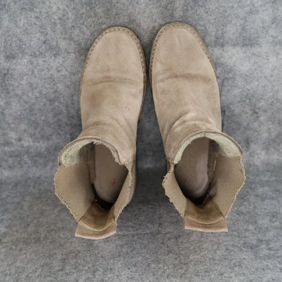 Vince Shoes Womens 5.5 Boots Cody Suede Chelsea Pull On Crepe Sole Casual Brown
