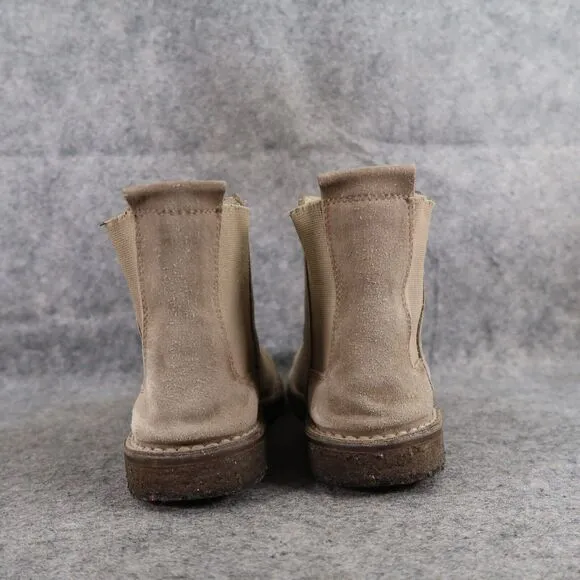 Vince Shoes Womens 5.5 Boots Cody Suede Chelsea Pull On Crepe Sole Casual Brown