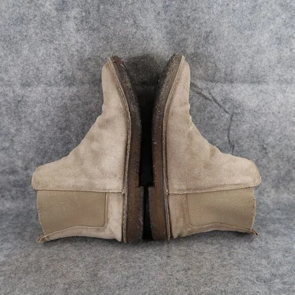 Vince Shoes Womens 5.5 Boots Cody Suede Chelsea Pull On Crepe Sole Casual Brown
