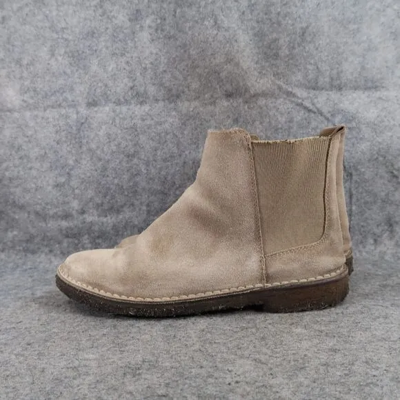 Vince Shoes Womens 5.5 Boots Cody Suede Chelsea Pull On Crepe Sole Casual Brown