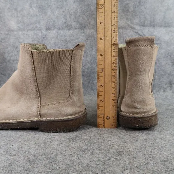 Vince Shoes Womens 5.5 Boots Cody Suede Chelsea Pull On Crepe Sole Casual Brown